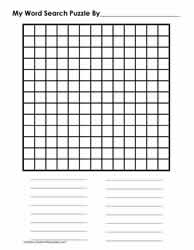 13 x 13 Blank Word Search